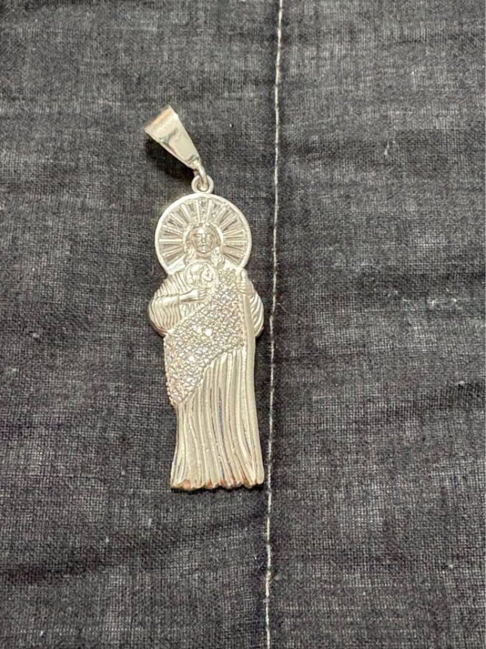 925 Sterling Silver San Judas Tadeo Pendant